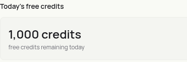 무료 크레딧 1,000 확대